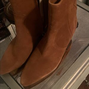 Zara leather cowboys boot
